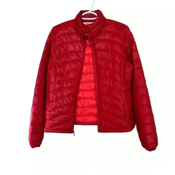 Old Navy Lightweight Travel Puffer Jacket Coat Red Sz M - Picture 1 of 5